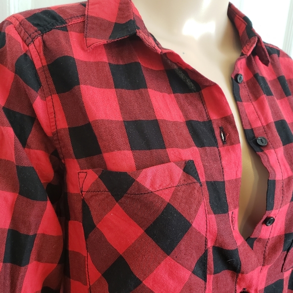 Red Plaid Button Down Shirt - Picture 7 of 16